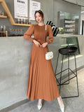 Net Color Elastic Waist Spliced Skirt-Outfit