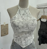 Fongt Babes Hanging Neck Slings Slings Tlit Holes Made Old Bare Back Short With Thoracic Tops 1663
