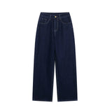 Fongt Retro Waist Strap With Belted Collared Denim Jacket Vintage Denim Trousers