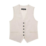 Fongt Women's Summer New Design Feeling Horse Vest Shorts Set