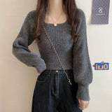 Fongt Collared Sweater Women 2025 Autumn And Winter 2025 New Gentle Inside Lazy Design Knitted Bottom Shirt
