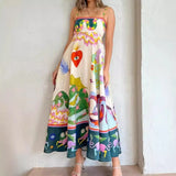 Fongt New Casual Dress Women's High-Waisted Sleeveless Vest With Joint Dress Summer