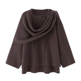 Fongt New Asymmetric Cloak Sweater Short Knit Coat 2756100