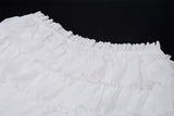 White Ruffle Cardigan Top And Mini Tiered Skirt Set-Outfit