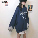 NEW Spring Autumn Women Hoodie Harajuku Korean Style Fashion Causal Cute Sleeve Oversize Female Hoodies Tops