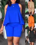 Popular Style Suit Independent Station Fashion Temperament Solid Color Sleeveless Two-Piece Suit For Commuter-Outfit