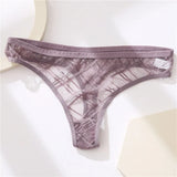 Women's Panties Mesh Lace Lingerie Temptation Low-waist Panties Transparent Hollow Out Briefs Women's Underwear