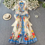 Fongt Style Suit Female French Bow Tie With Short-Sleeved Blouse Buckle Print Skirt