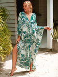 Fongt Robe Beach Coat Beach Vacation Sunscreen Long Dress Bikini Blouse Swimsuit Over A