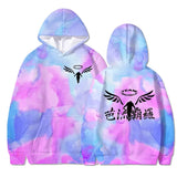 Hoodies Tokyo Revengers Valhalla Neon Emblem Print Oversized Sweatshirt Tie Dye Anime Manga Tokyo Revengers Hoody