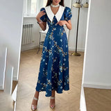 Fongt 2025 New Women's Temperament Fashion Elegant Bag Hips Shoulder-Print Dress