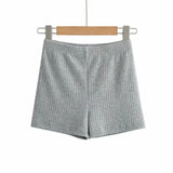 New INS Summer High Waist Stretch Tight Hip Shorts Women's Leisure Hot Pants Slim Sports Leggings-Outfit