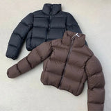 Women's Winter Parkas Short Female Puffer Jacket Warm Coat Loose Cotton Padded Jacket Windproof Warm