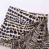 Spring Style Beaded Double Skirt Print Skirt Miniskirt 9878124-Outfit