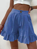 Fongt Women's Summer Wearing Casual Broad Legs Loose Shorts 2025 Summer New Women's High Waist Shorts