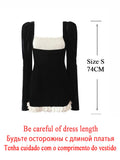 Winter Velvet Elegant and Beautiful Womens Dresses Mini Puff Sleeve Square Neck Bodycon Christmas Party Dresses Sexy-Outfit