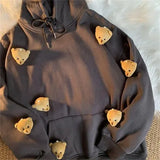 Bear Doll Loose Hoodies Kawaii Sweatshirt Spring Winter Female Casual Oversized Harajuku Pullover Couple Lover Clothes