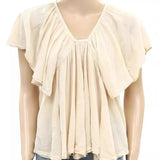 Fongt Summer New Lazy Linen Texture Round Collar Shirt Loose Thin Comfortable Sunscreen Top