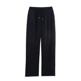 Fongt Homemade New Women's Oceaned Flawn-Blend Straight Pants 9929041