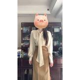 Fongt Complete Set Of Unique And Beautiful High-Rise Half-Sleety Skirt French Shirt Two Sets