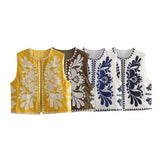 Fongt New Embroidery Round Cardigan Fashion Horse Armor