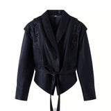 Fongt Early Spring New Women's Retro Coffee Brown Leather Coat Women