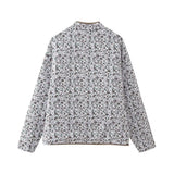 Fongt Women's Loose Print On Both Sides Of The Cotton Jacket 5795