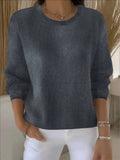 Fongt Sheintemu Autumn And Winter Long-Sleeved Solid Color Sweater New Burst