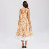 Fongt Women's New Sexy Temperament U Collar Button Broken Dress Dress Dress