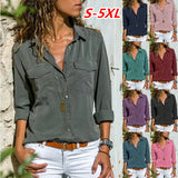 Fongt Autumn And Winter New Women's Shirt Collar Long-Sleeved Shirt Women's Clothing