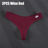 Thong V Waist Design G-String Women's Panties Cotton Panties Female Underpants Solid Pantys Intimates Lingerie