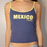 Fongt Aesthetic Retro T-Shirt Small Vest Letter-Print Pattern Girl Body Short Sleeve Cool