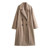 Fongt New Soft Double Buckle Dress Loose Coat 3046269