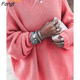 Women's New Winter Sweater Loose Oversize Sweater Coat Woman Sweaters Fashion Sweater Winter Sweater Women Purple