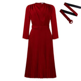 Fongt Women's Ebay New Temperament Elegant Pressure Commuting OL Solid Color African Large-Size Dress
