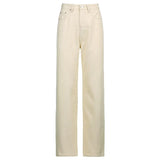 Loose Jeans For Women High Waist Cool Basic Trousers Vintage Casual Full Length Wide Leg Pants High Street Wear