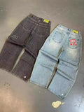 Straight Jeans For Men Retro Hip-Hop Goth Street Clothing Harajuku Men's Casual Pants 1028-1-Outfit
