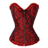 Fongt Zipper Jaclace Guard Waist-Beed Court Bouquet Close Abdomen Chest Corset
