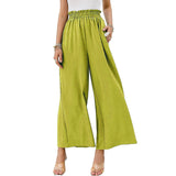 Linen Solid Color High Waist Loose