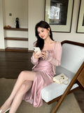 Fongt Xixi 2025 Summer Dress New High-Rise Thin Temperament Sling Dress High-End Long Dress Women 88257