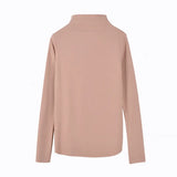 Fongt Turtleneck Bottom Shirt Women Autumn And Winter Pure Color Long Sleeve T-Shirt Women's New Korean Version Slim Slim Versatile