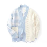 Fashion Knit Sweaters Women Autumn Whiter Blue Japanese Sweet Elegant Cardigan Loose Casual Harajuku Cute Sweaters