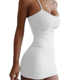 Sexy Nightclub Dress Summer Slim Women's Mini Tight Dress Thin Shoulder Strap Women's Short