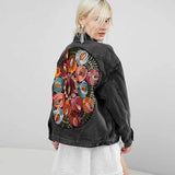 Jacket Boho Oversized Multi Floral Embroidered Long Sleeve Casual Chic Jacket Coat Women 2022 New Spring Autumn