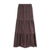 Fongt Brown High-Rise Slim Skirt 2025 Layer Sense A Skirt Simple New Medium And Long Skirt