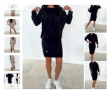 Fongt And Leisure Knitted Dress New Solid Long Sleeves