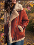 Fongt Locomotive Lint Lamb Wool Coat Women's Collar Fur Coat Autumn And Winter Women's Coat