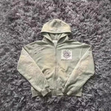 Fongt 9OESH Printed Hoodie Short Hoodie 2025 New Hot Zip-Up Open Shirt Jacket