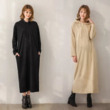 Fongt 2025 Autumn And Winter New Fashion Temperament Loose Display Lanky Long Sleeve Dress Woman
