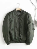 2023 Winter Warm Women Baseball Jackets Oversized Basic Coat Zipper Loose Bomber Jacket Female Outwear Tops Chaqueta